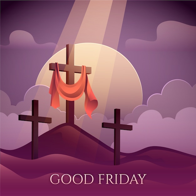 Free Vector gradient good friday illustration for easter celebration