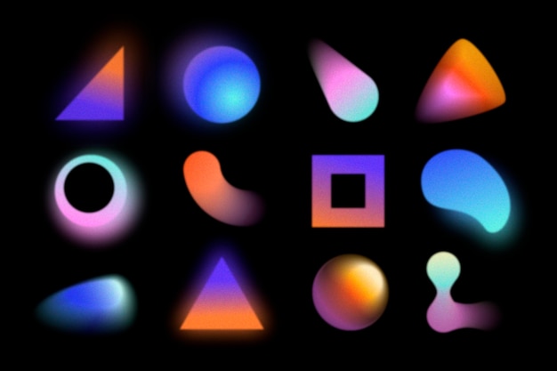 Free Vector gradient grainy gradient shapes