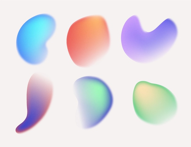 Gradient grainy shapes collection