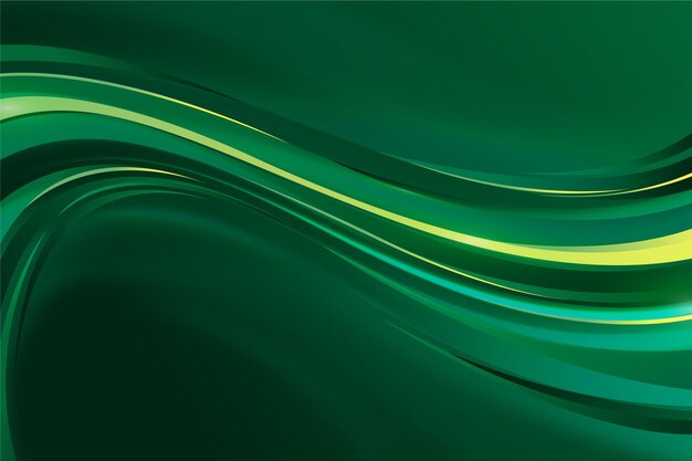 Gradient green wavy background