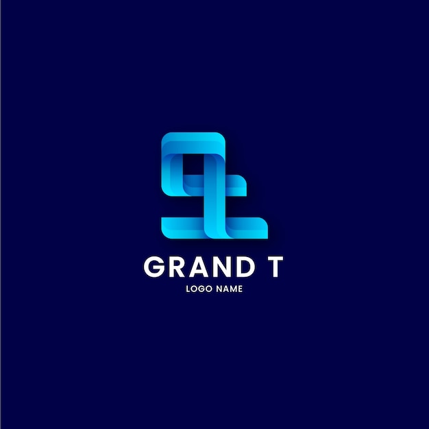 Free vector gradient gt monogram logo design