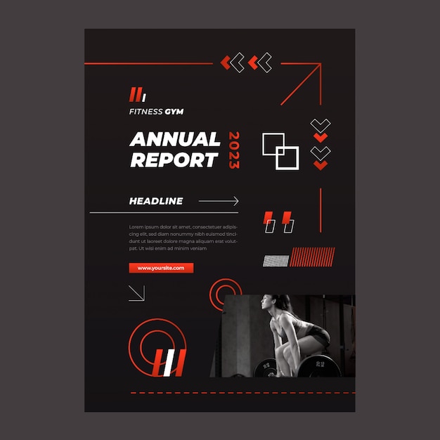 Gradient gym training and exercise annual report template