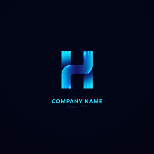 Gradient h letter logo