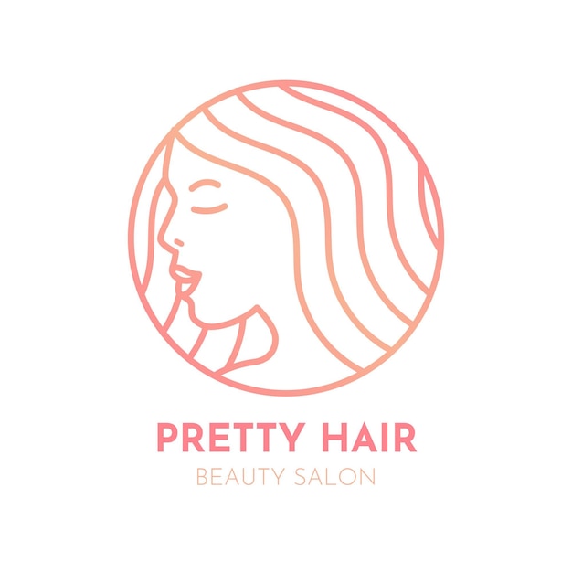 Gradient hair salon logo