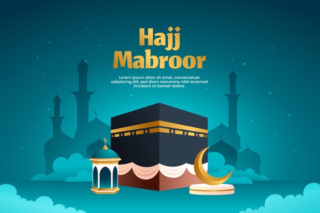 Gradient hajj background