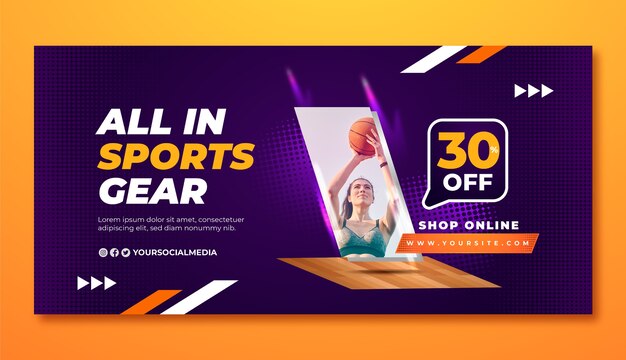 Gradient halftone basketball sale background