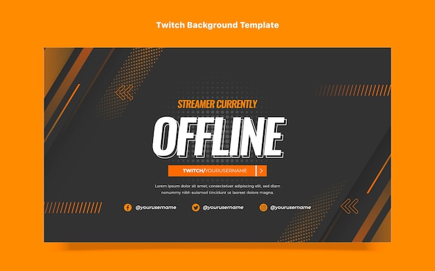 Gradient halftone basketball twitch background