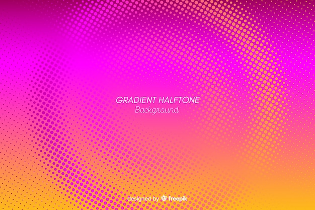 Gradient halftone effect colorful background