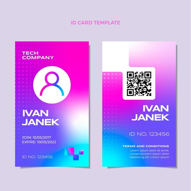 Gradient halftone technology id card