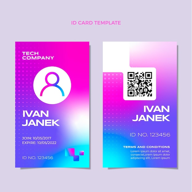 Gradient halftone technology id card