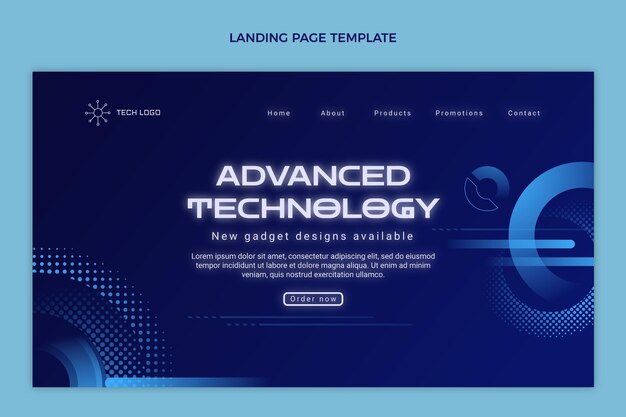 Gradient halftone technology landing page