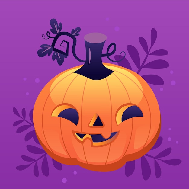 Free Vector gradient halloween pumpkin illustration