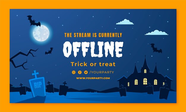 Gradient halloween twitch background