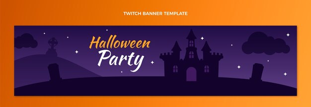 Gradient halloween twitch banner