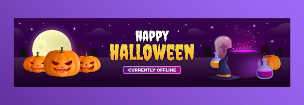 Gradient halloween twitch banner