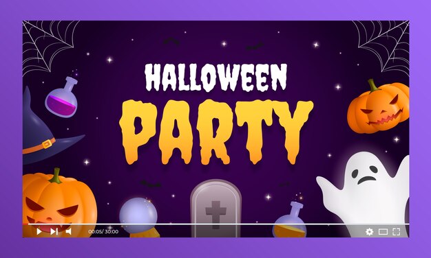 Gradient halloween youtube thumbnail