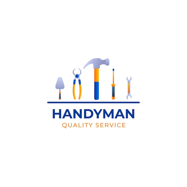 Gradient handyman logo