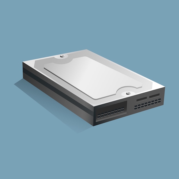 Gradient hard drive illustration