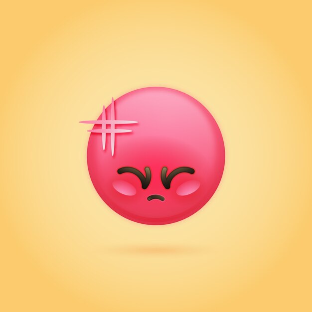 Free Vector gradient hate emoji illustration