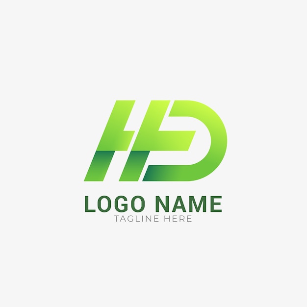 Free vector gradient hd monogram logo template