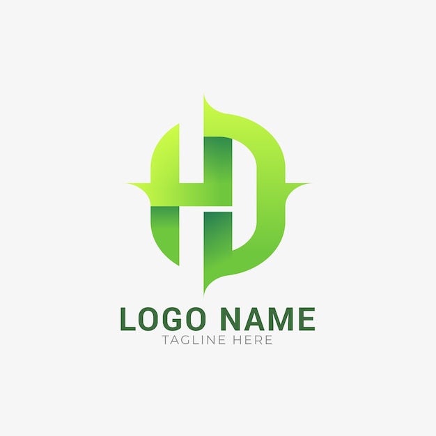 Free vector gradient hd monogram logo template