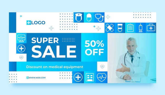 Gradient healthcare establishment sale banner