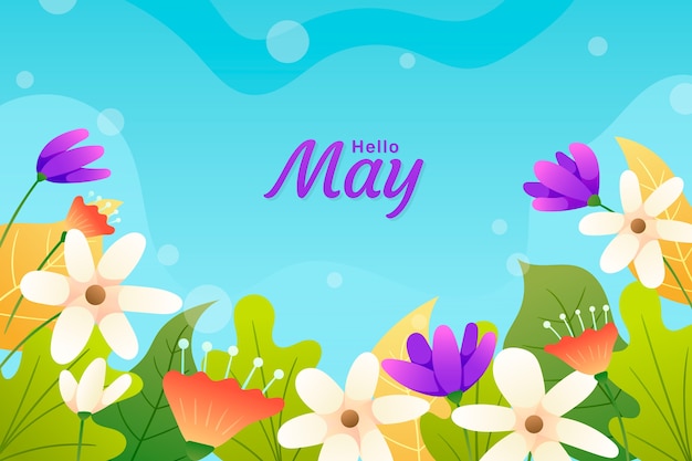 Gradient hello may background