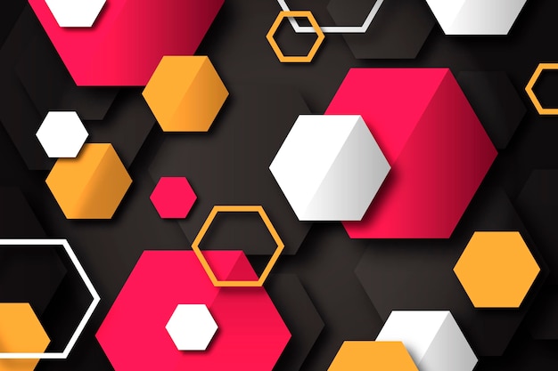 Gradient hexagonal background