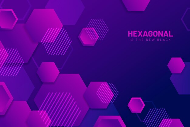 Gradient hexagonal background