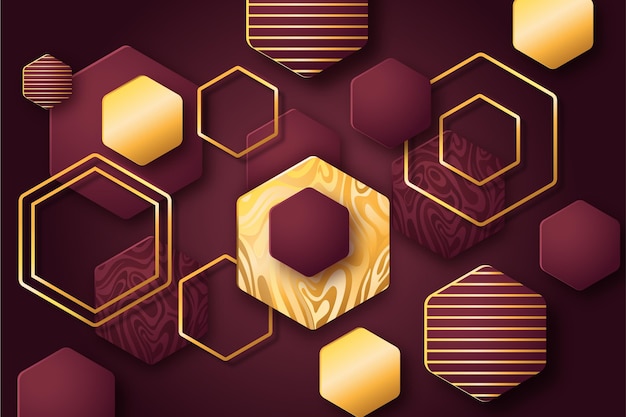 Free Vector gradient hexagonal background