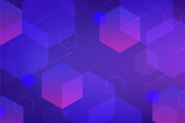 Gradient hexagonal background