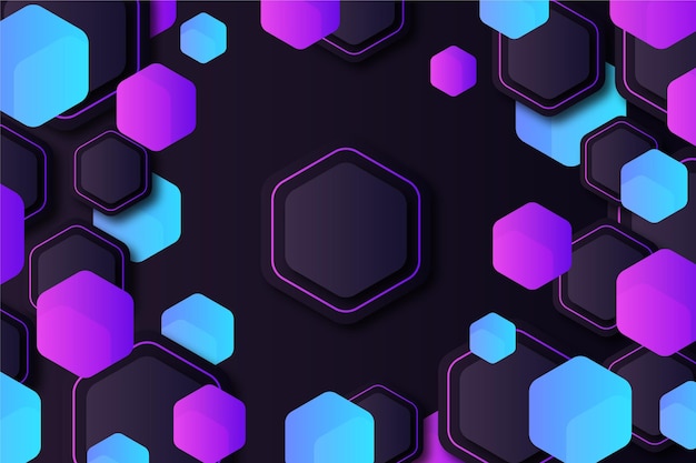 Gradient hexagonal background