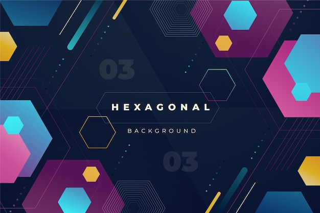 Free vector gradient hexagonal background