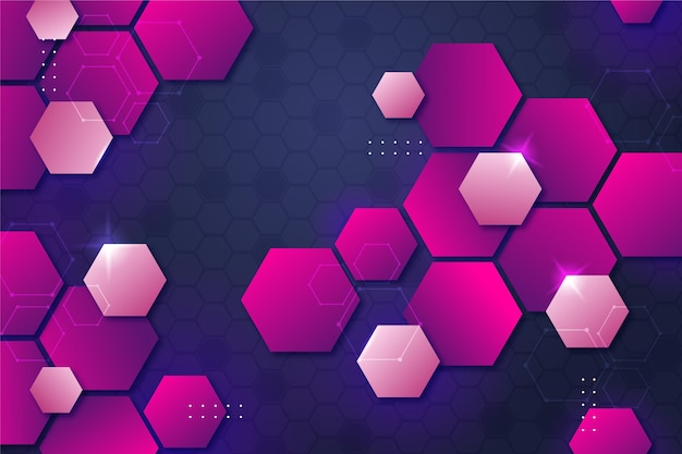 Gradient hexagonal background