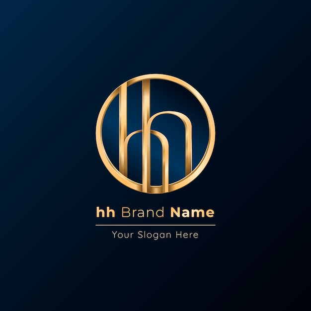 Gradient hh logo template