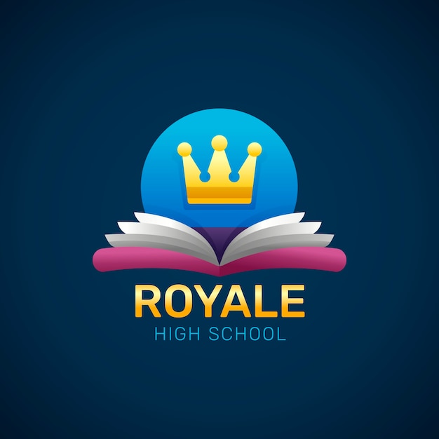 Gradient high school logo