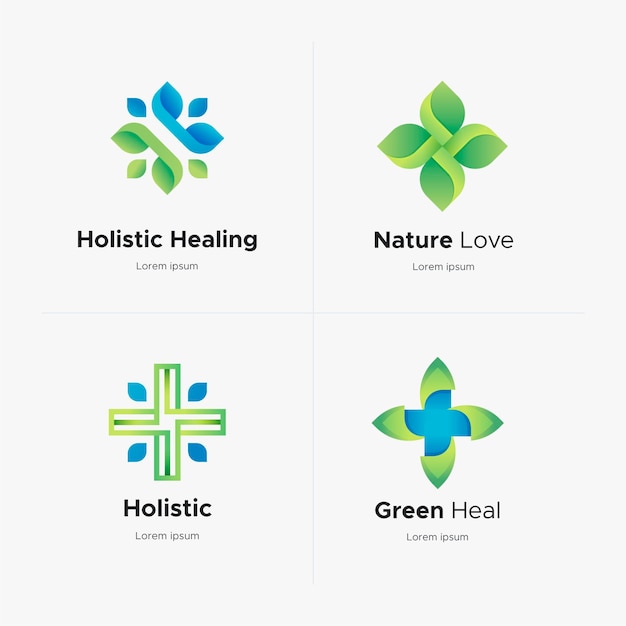 Gradient holistic logo collection