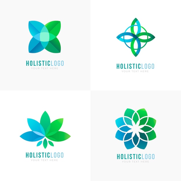 Gradient holistic logo set