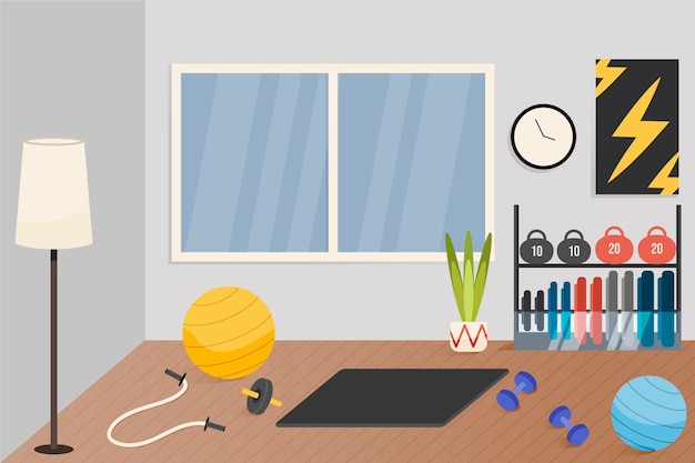 Gradient home gym illustrated