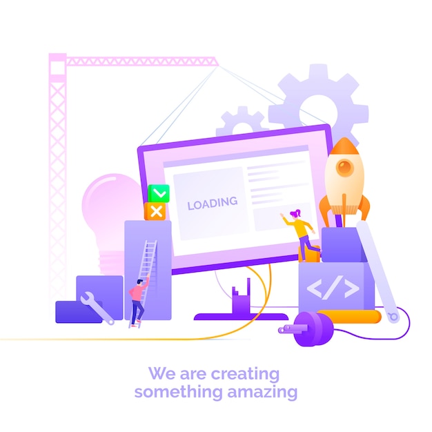 Free Vector gradient homepage illustration