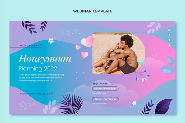 Gradient honeymoon webinar template