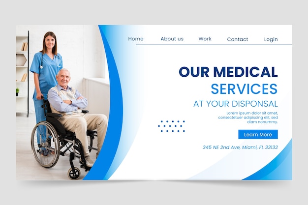 Gradient hospital template design