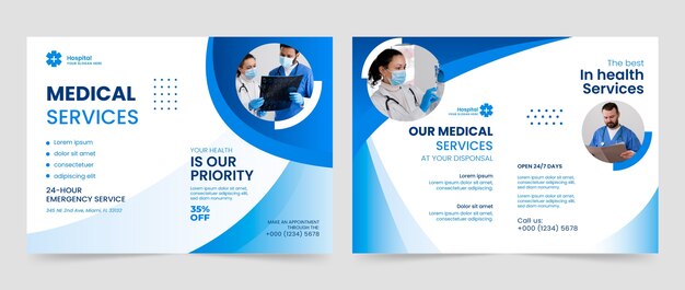 Gradient hospital template design