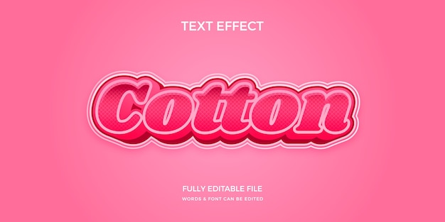 Free Vector gradient hot pink cotton text effect