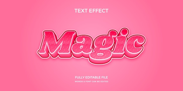 Free Vector gradient hot pink magic text effect