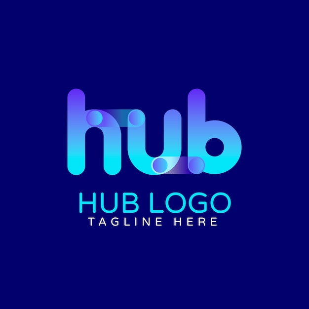 Free Vector gradient hub logo design