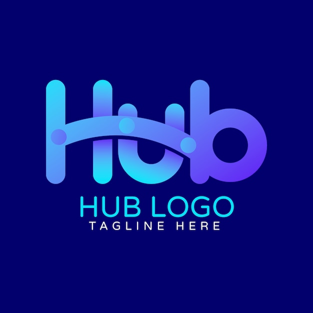 Free Vector gradient hub logo design