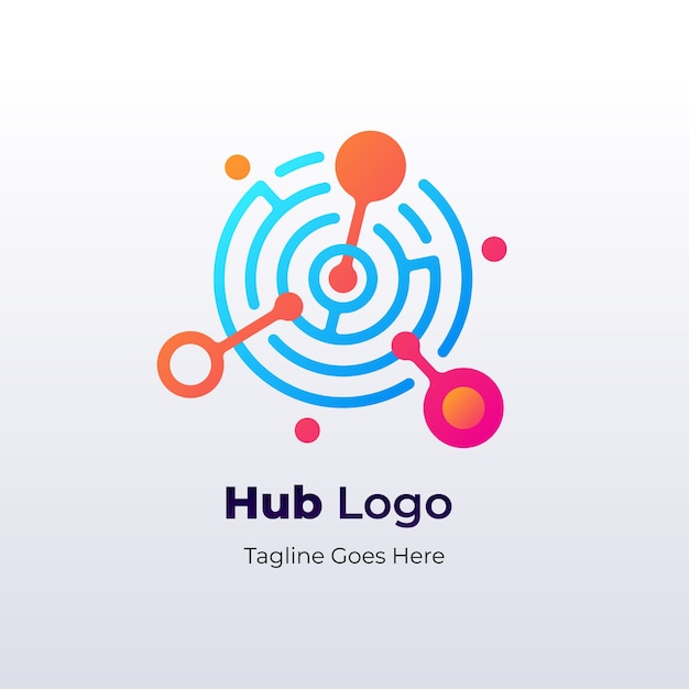 Gradient hub logo design