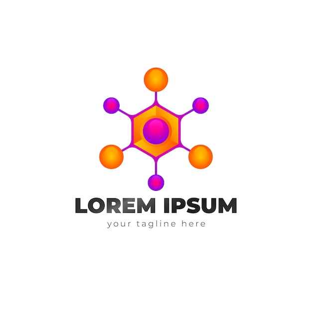 Gradient hub logo template