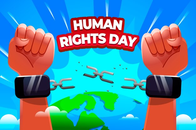 Gradient human rights day background